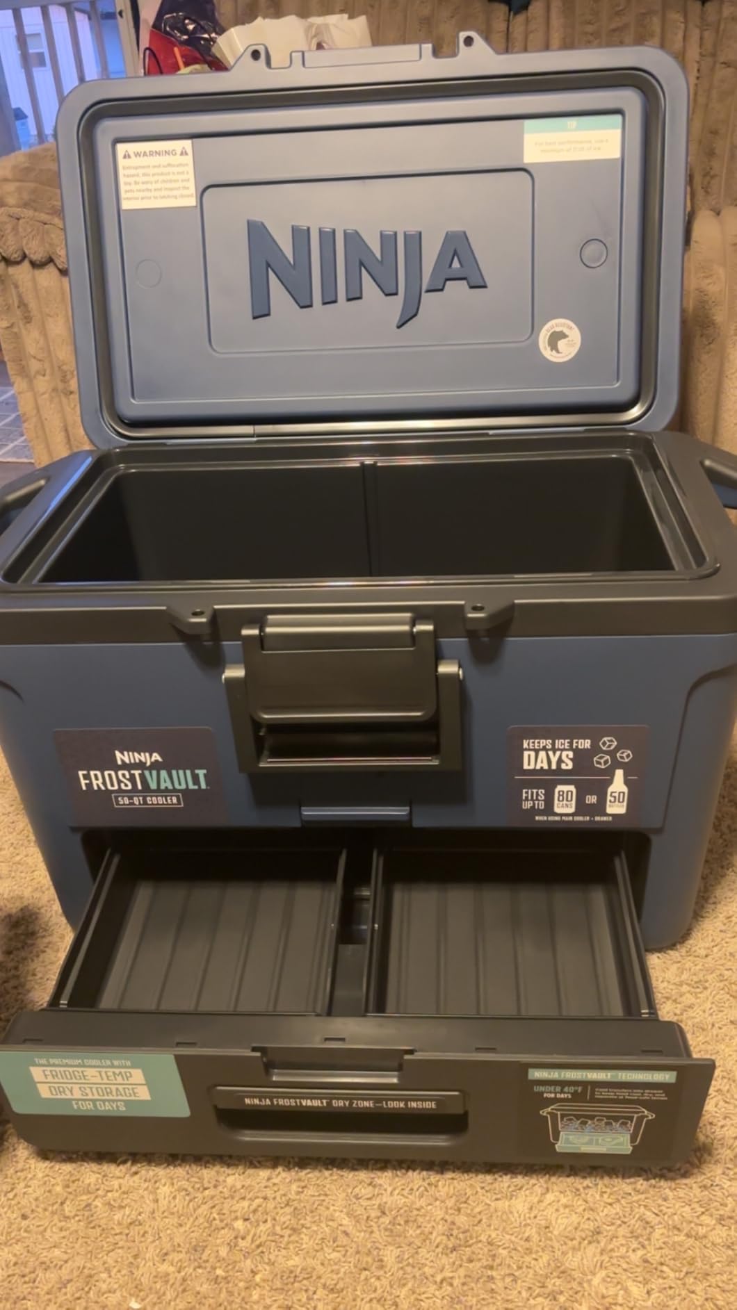 Ninja FrostVault™ 50qt Hard Cooler with Dry Storage Drawer, Spanish Moss customer photo 2