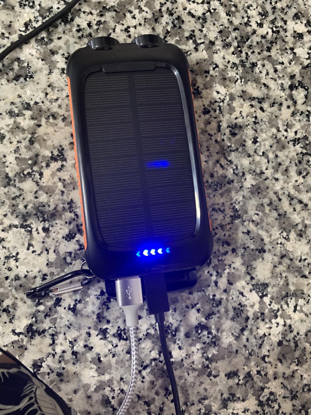 Solar Power Bank 20000mAh with USB-C, Portable Charger for Travel Camping customer photo 2