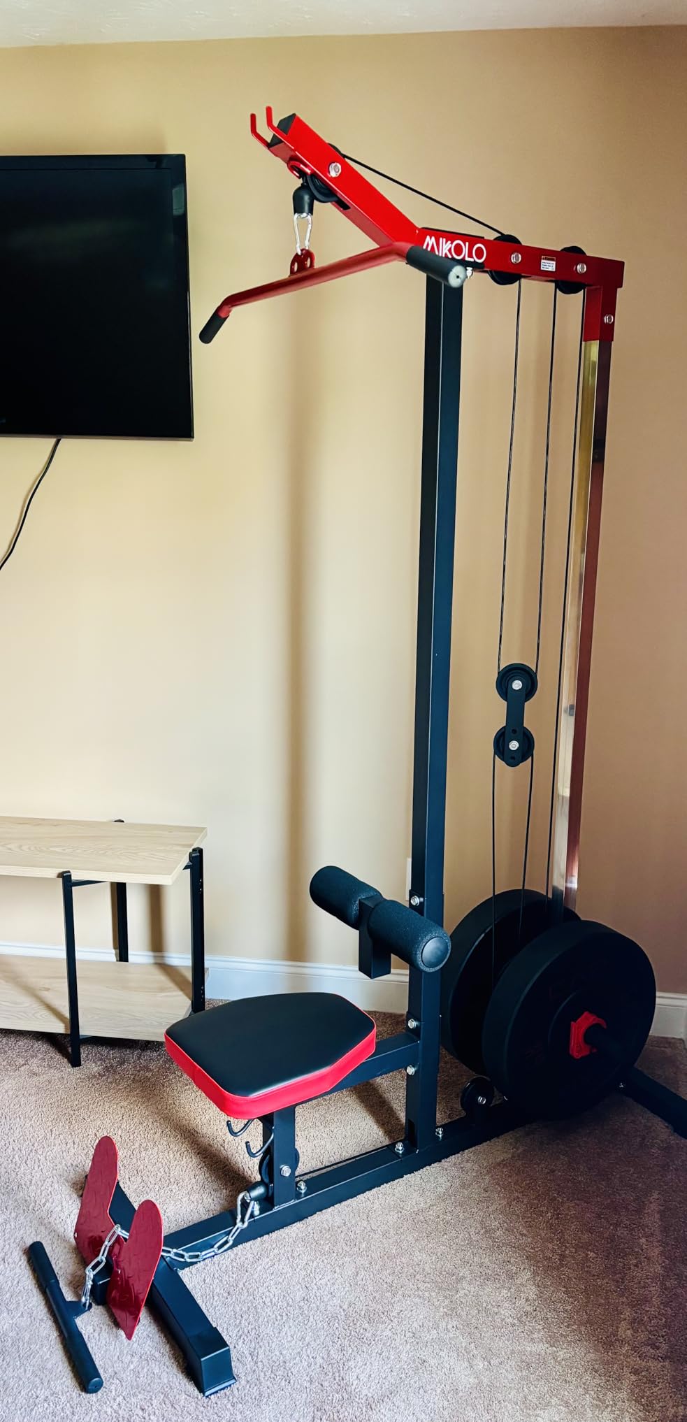 Mikolo LAT Pulldown Machine, LAT Row Cable Machine with Leg Hold Down Attachment, LAT Tower with Cable Row Attachment, Cable Machine Home Gym customer photo 1