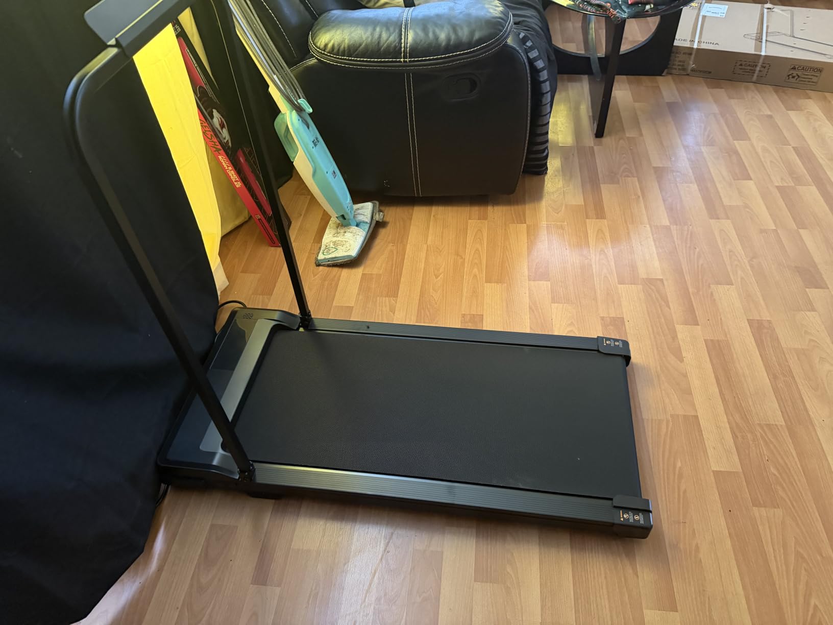 Walking Pad Treadmill for Home - Foldable Compact Treadmills with Handle Bar Portable Running Pad 0.6-4MPH with Remote Control LED Display Mini Caminadora Indoor Walk Machine for Office Small Spaces customer photo 1