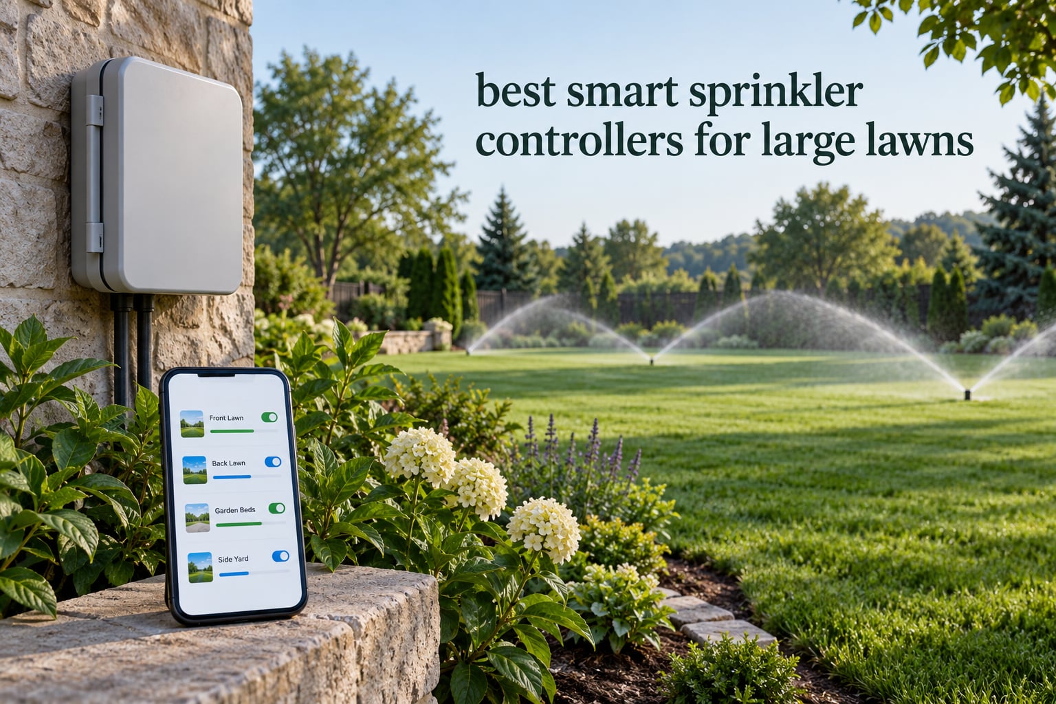best smart sprinkler controllers for large lawns