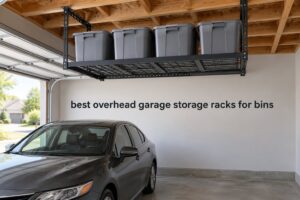 best overhead garage storage racks for bins