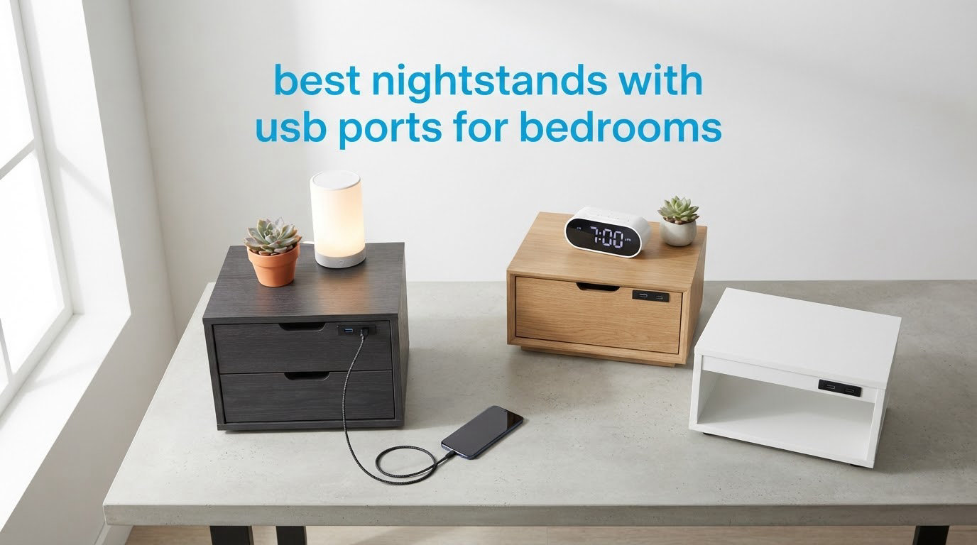 best nightstands with usb ports for bedrooms