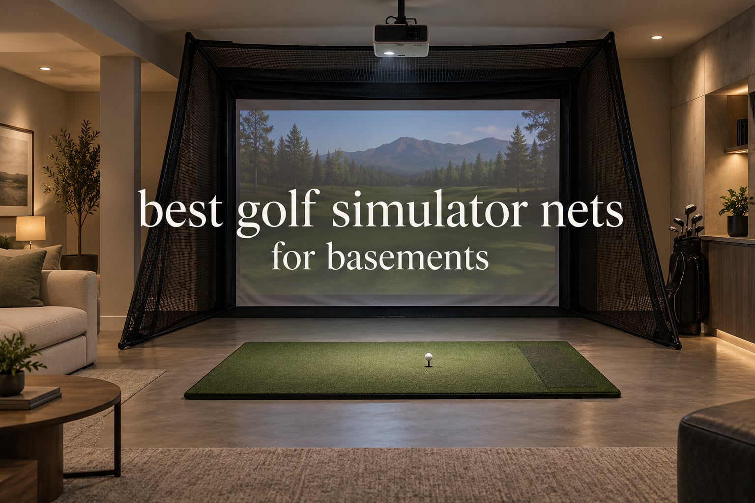 best golf simulator nets for basements